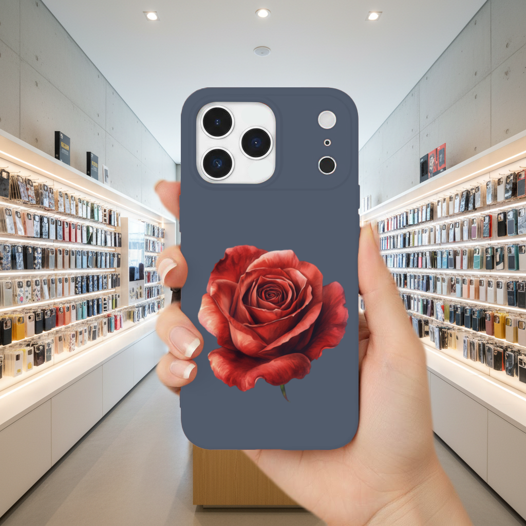 Crimson Red Rose iPhone 17 Pro Max Case