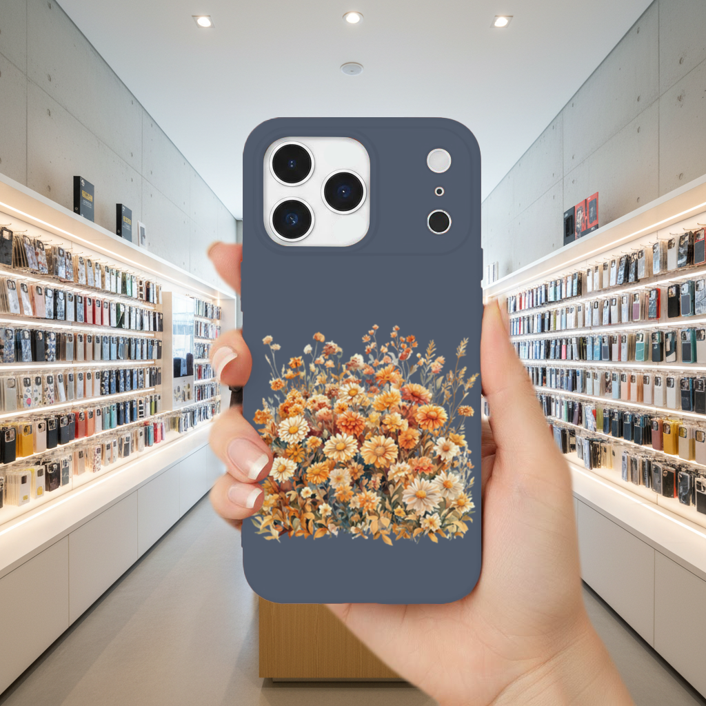 Watercolor Orange Wildflowers iPhone 17 Pro Max Case