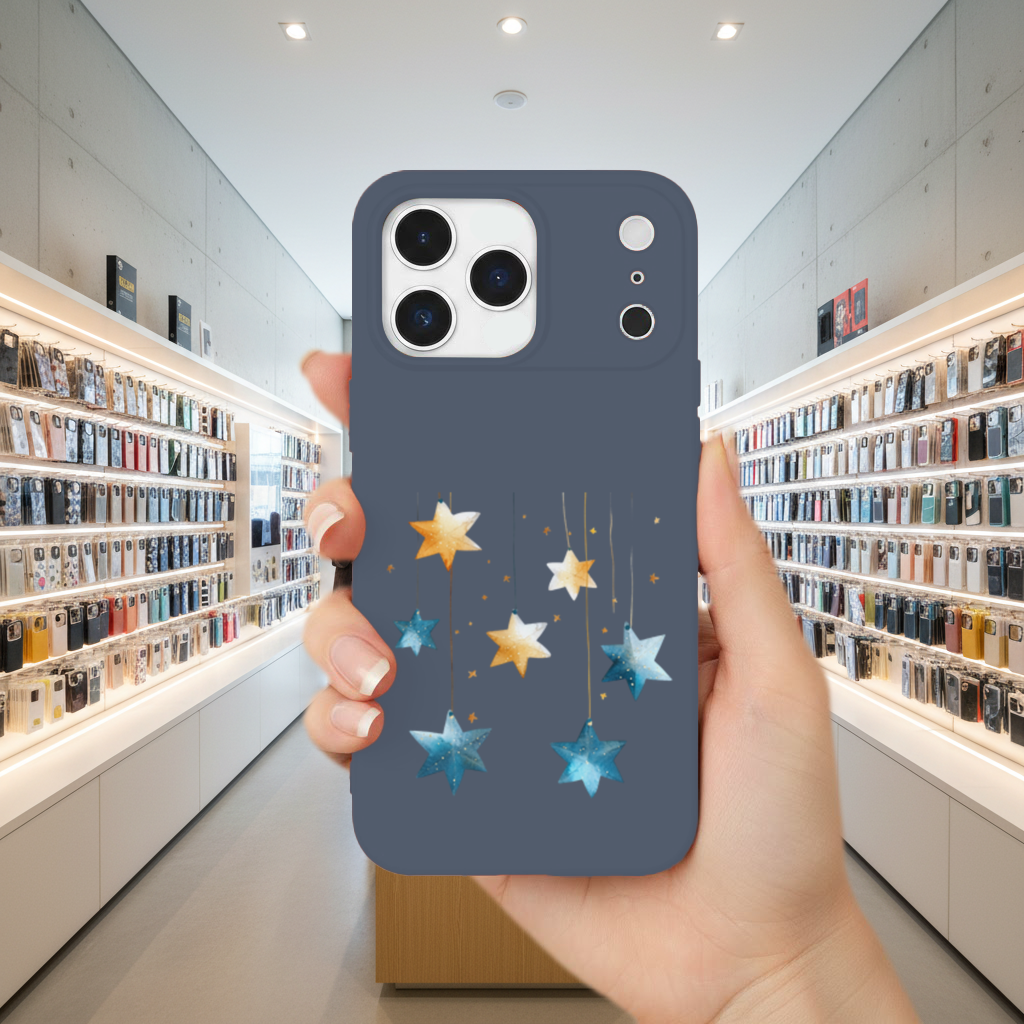 Suluboya Asılı Yıldızlar iPhone 17 Pro Max Kılıfı