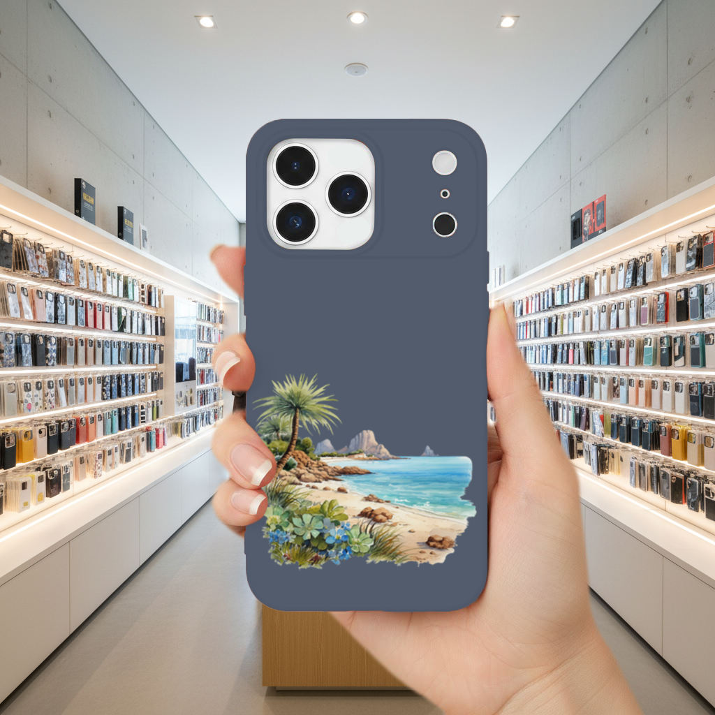 Tropical Palm Tree and Turquoise Sea iPhone 17 Pro Max Case