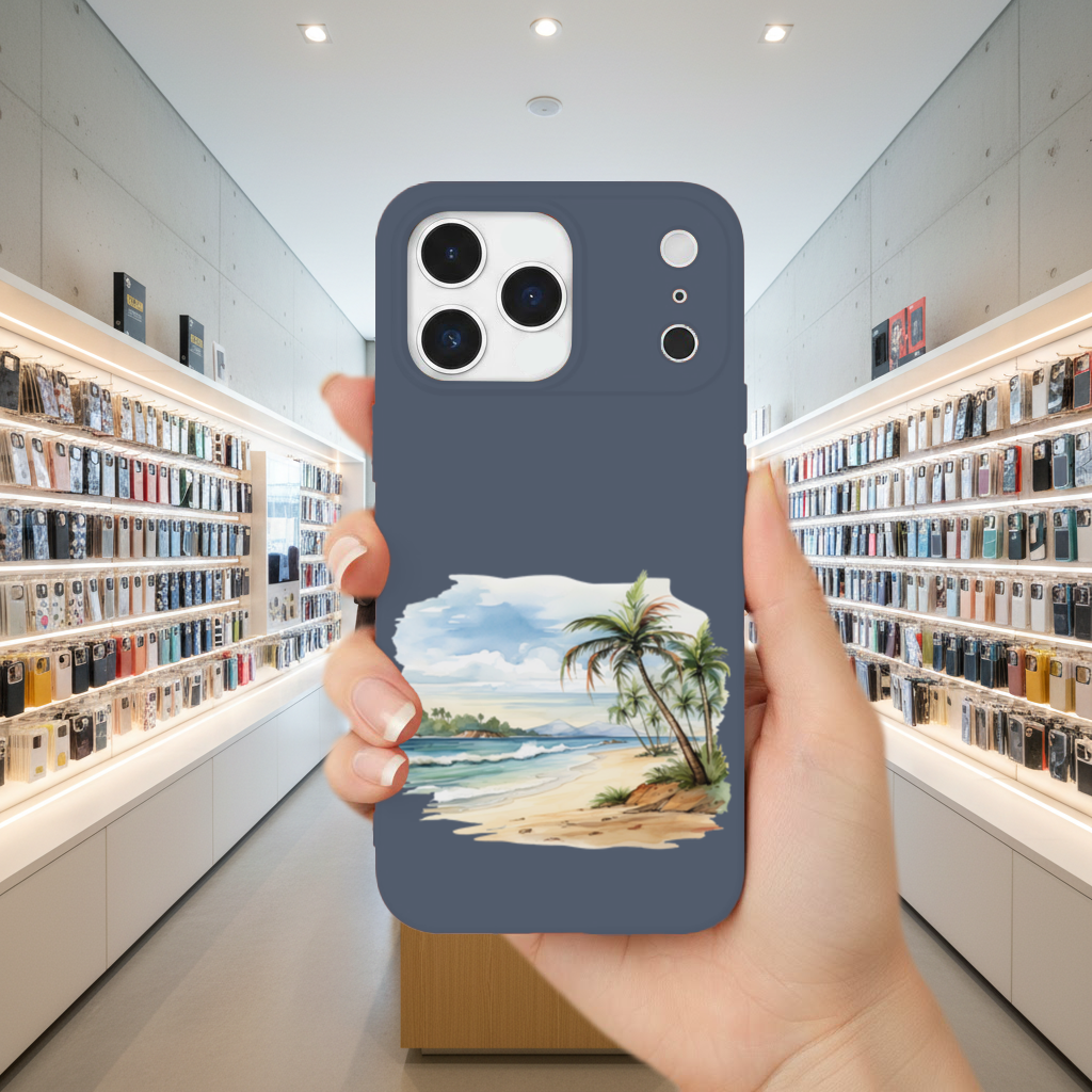 Tropikal Palmiye Sahili iPhone 17 Pro Max Kılıfı