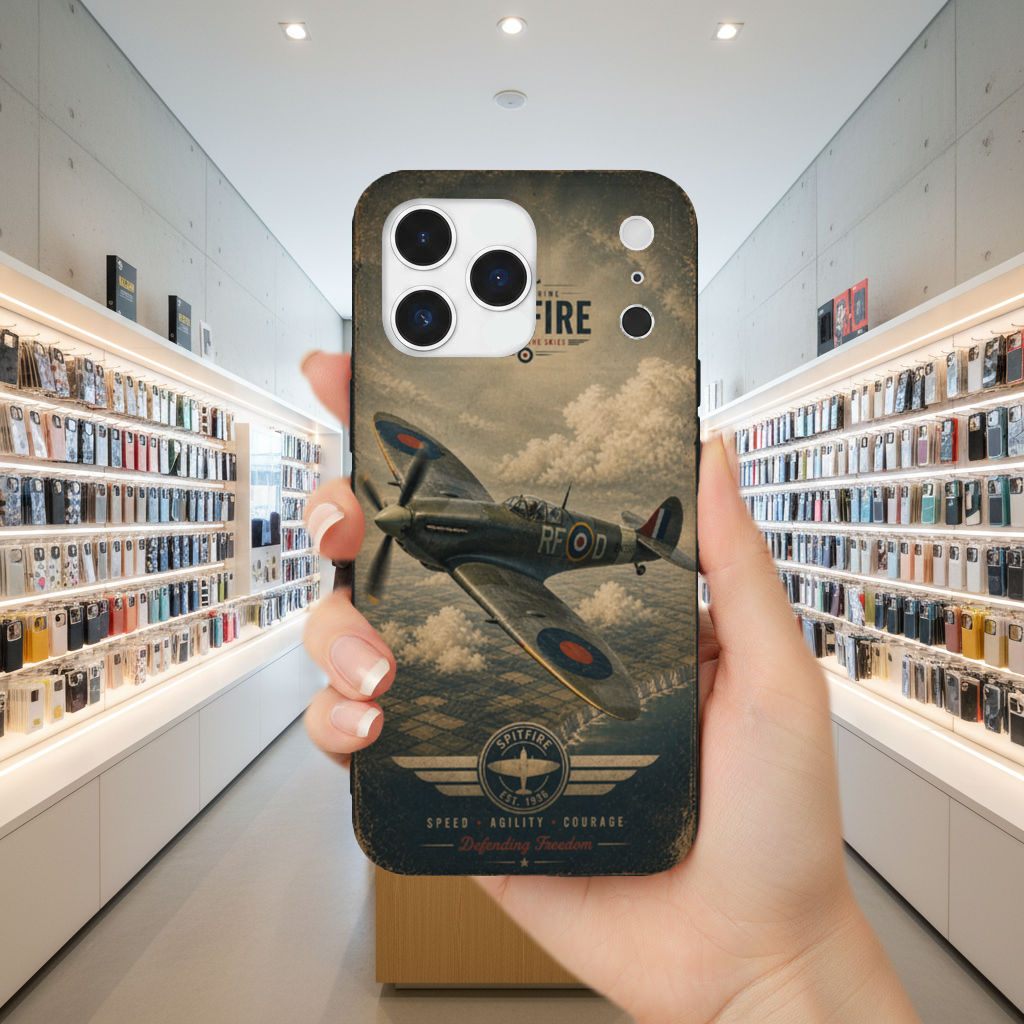 Spitfire Fighter Plane Retro iPhone 17 Pro Max Case