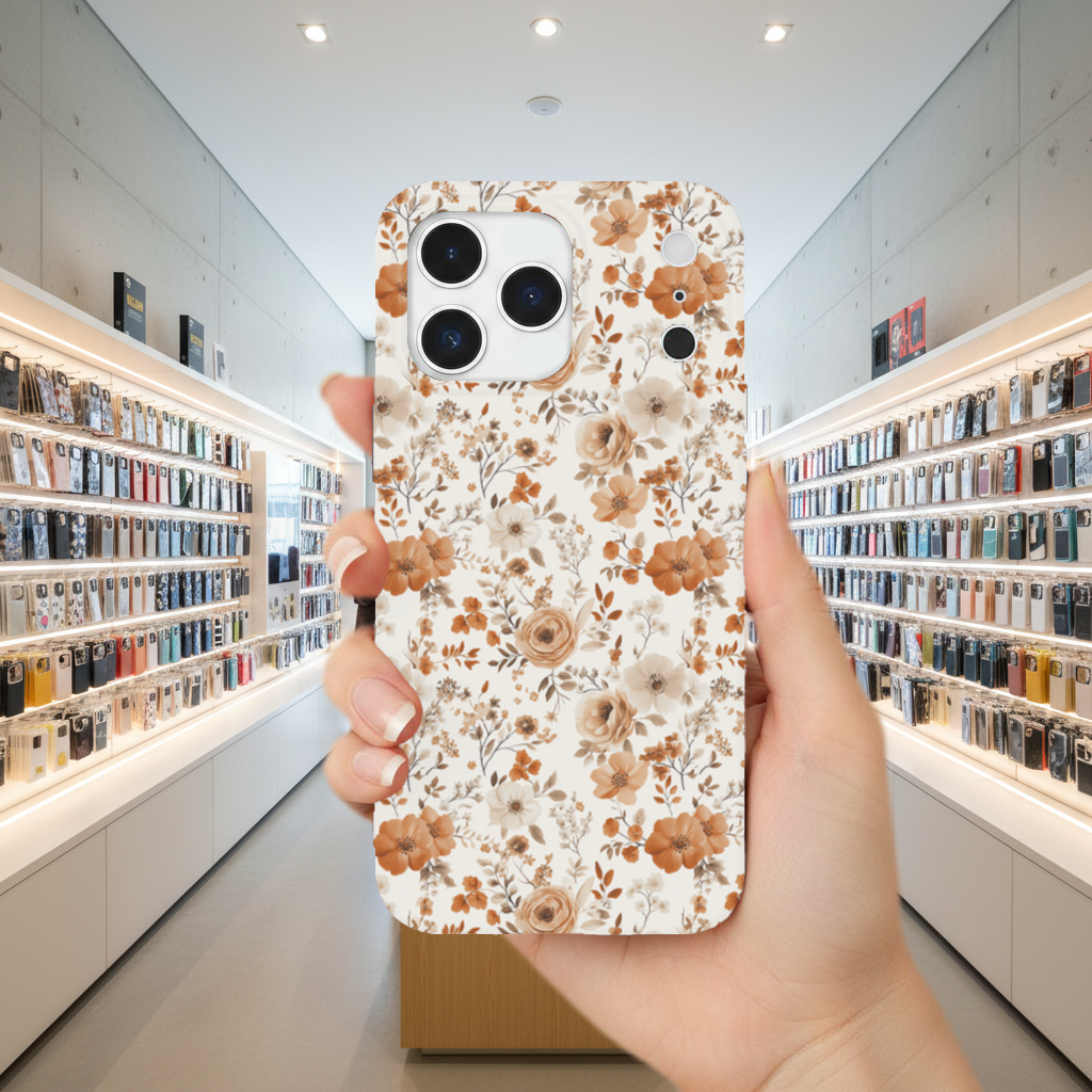 Toprak Tonlu Vintage Gül iPhone 17 Pro Max Kılıfı