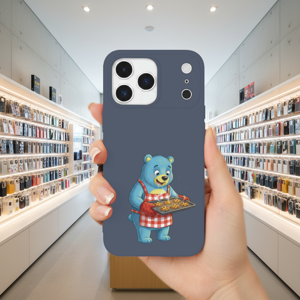 Blue Bear Pooli-Bakery-Cartoon character iPhone 17 Pro Max Case