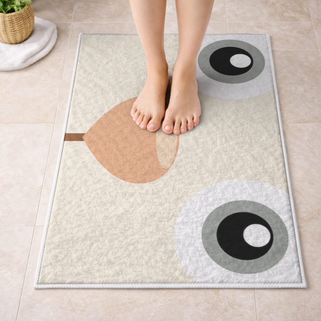 Teddy Bear Pooli-Cute Cat Pedro Face Bath Mat