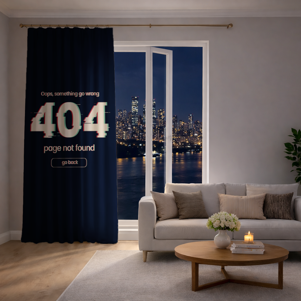Hata 404 Glitch Tasarımı Fon Perde