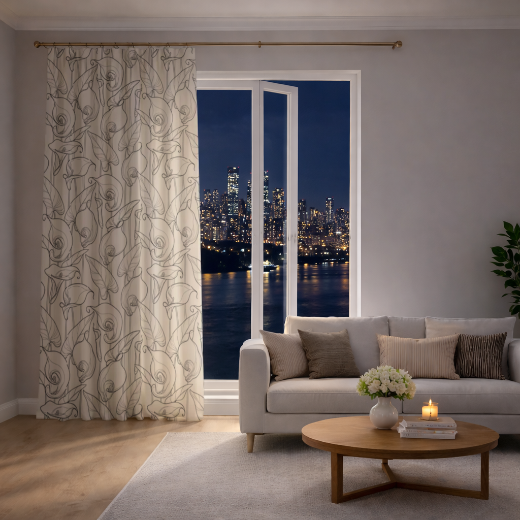 Calla Lily Sketch Drapes