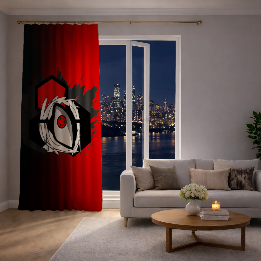 Mystic Red Eye Hexagon Drapes