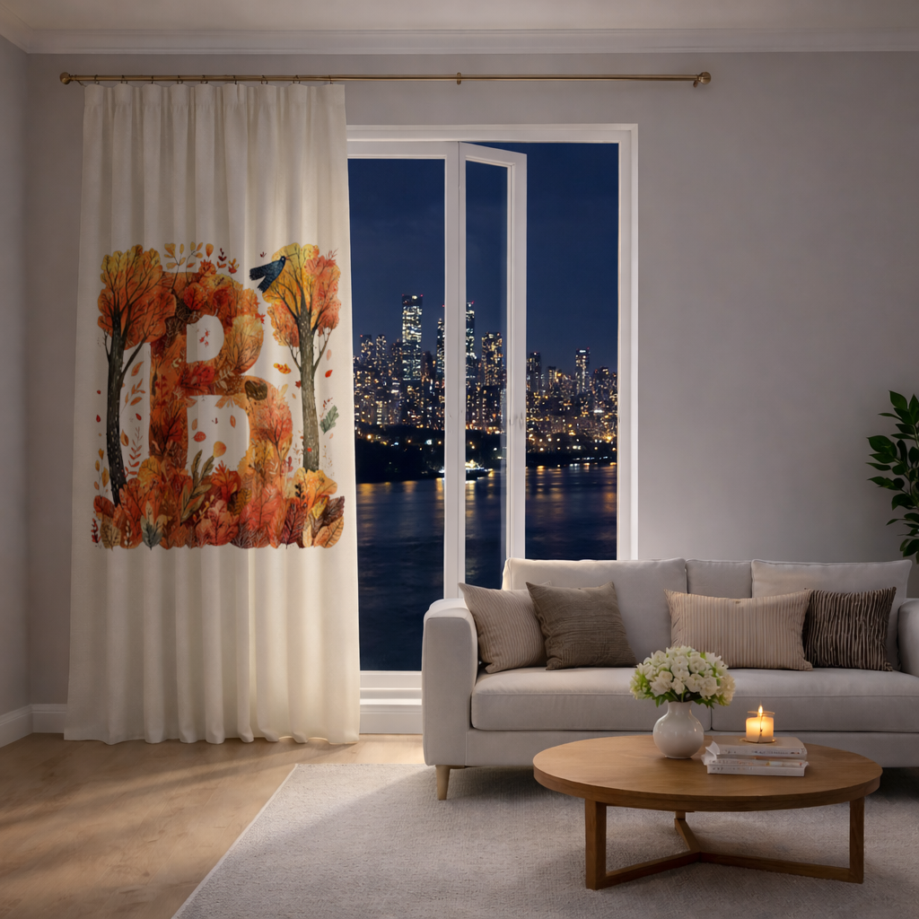 Fall Foliage Letter B Drapes