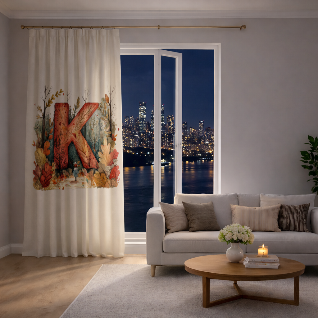 Autumn Forest Letter K Drapes