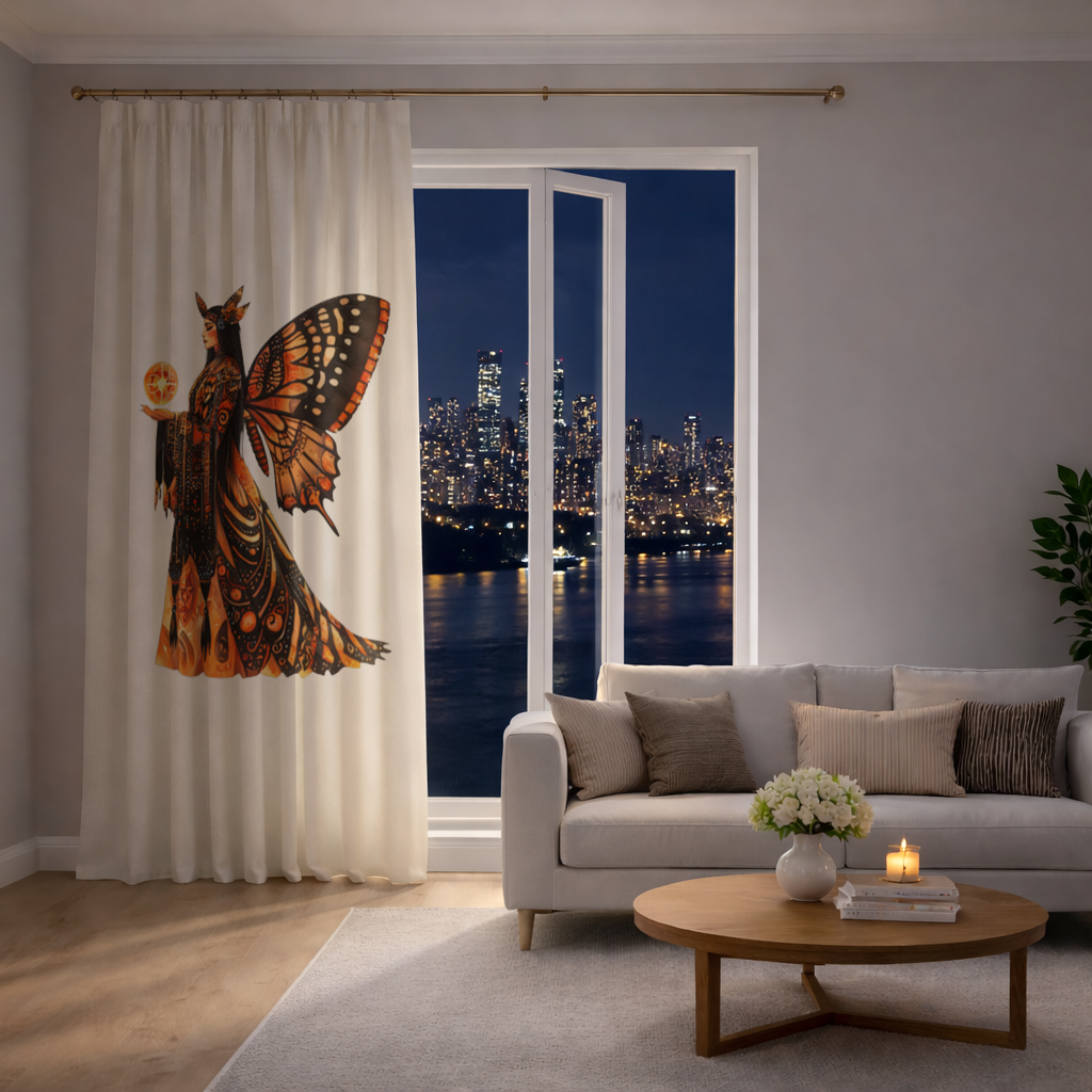 Monarch Butterfly Winged Goddess Drapes