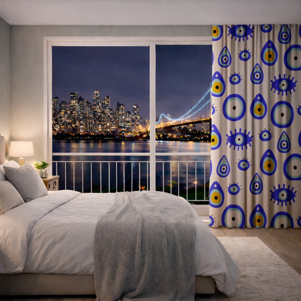 Evil Eye Pattern Drapes