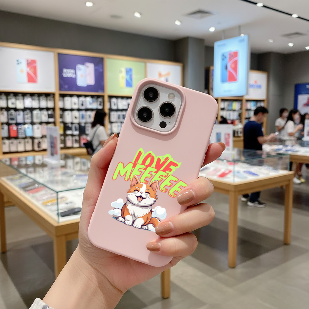 Cute Orange Cat Love Me iPhone 16 Pro Max Case