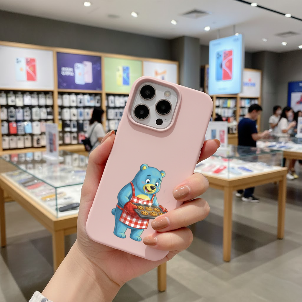 Blue Bear Pooli-Bakery-Cartoon character iPhone 16 Pro Max Case