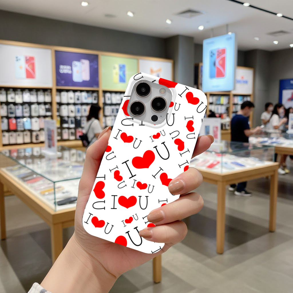 Valentines Day I Love You Heart Pattern Romantic Design iPhone 16 Pro Max Case