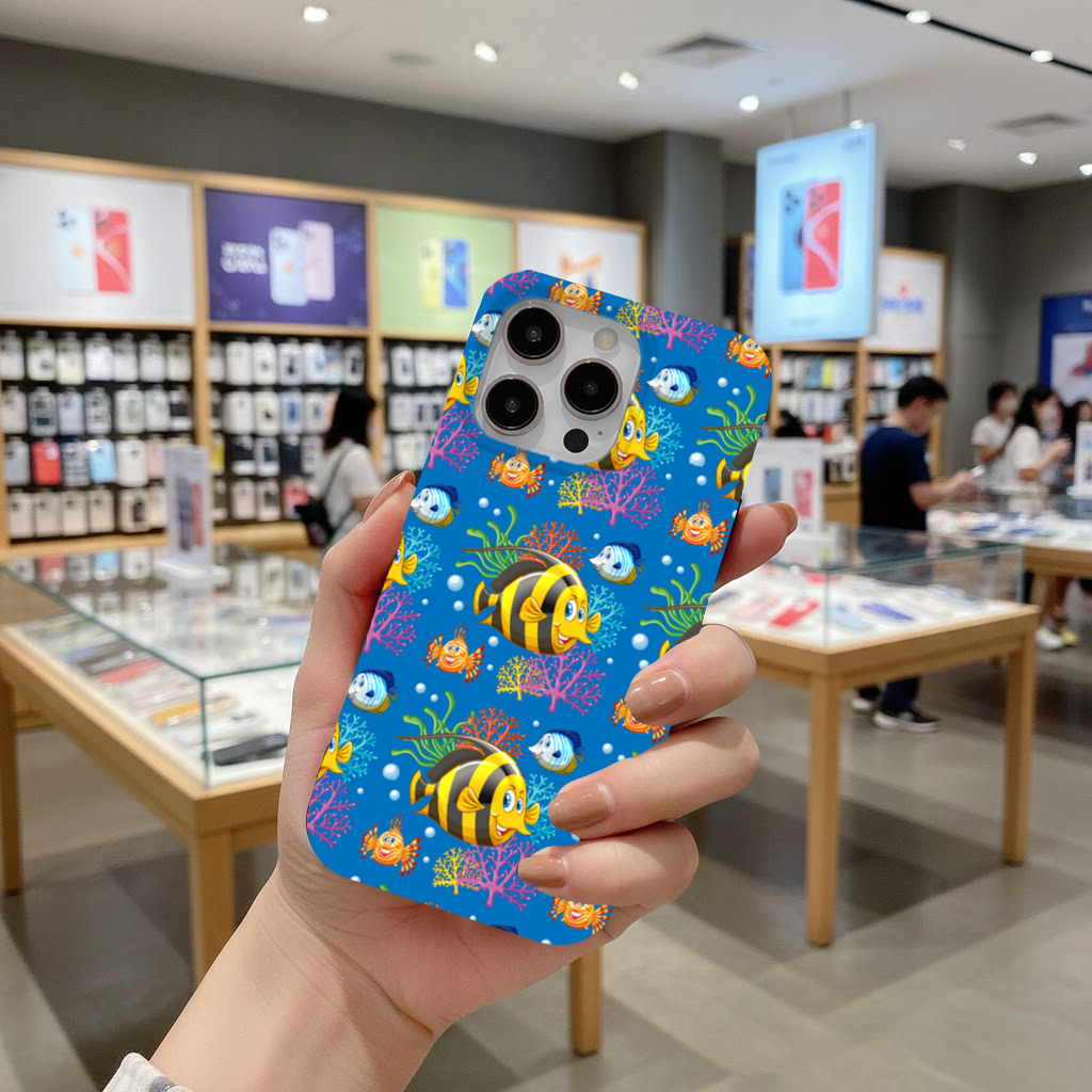 Colorful Tropical Fish and Coral Reef Pattern iPhone 16 Pro Max Case