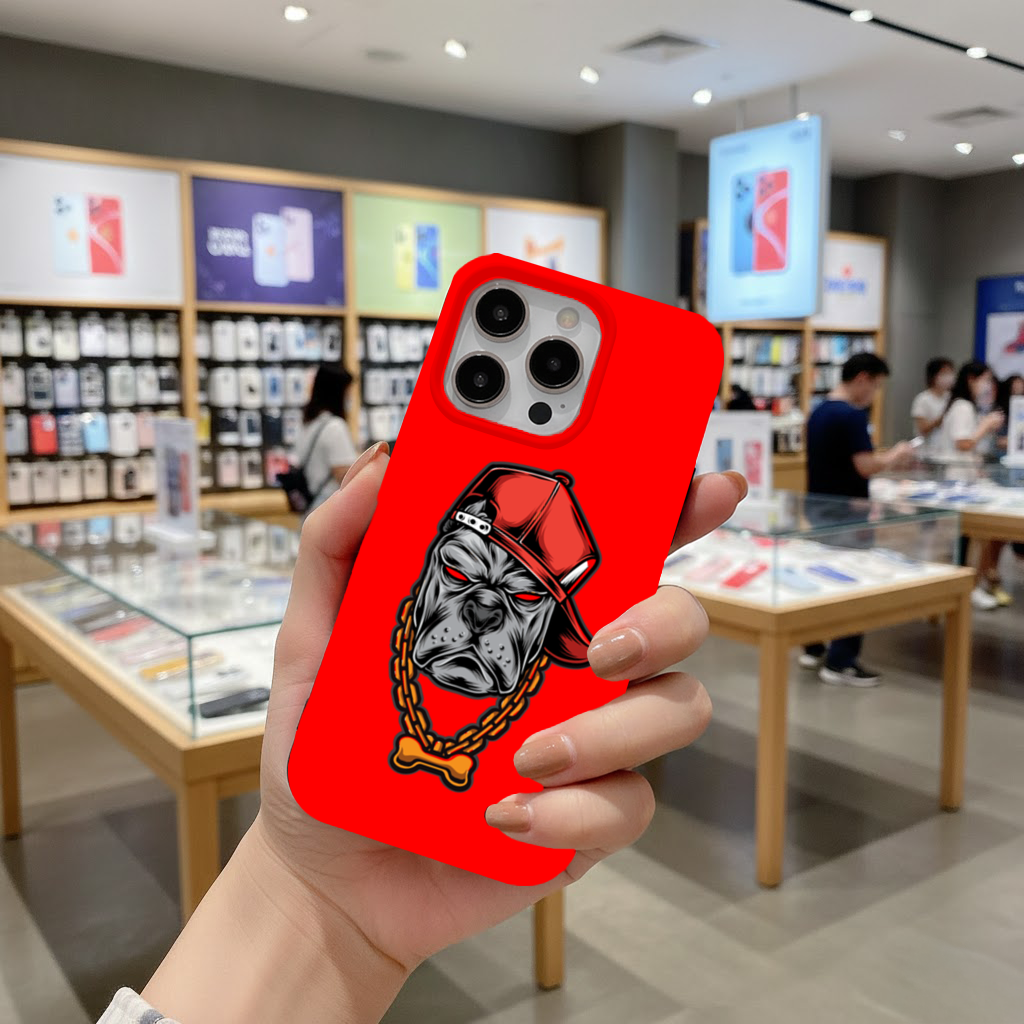Hip Hop Style Gangster Dog Illustration iPhone 16 Pro Max Case