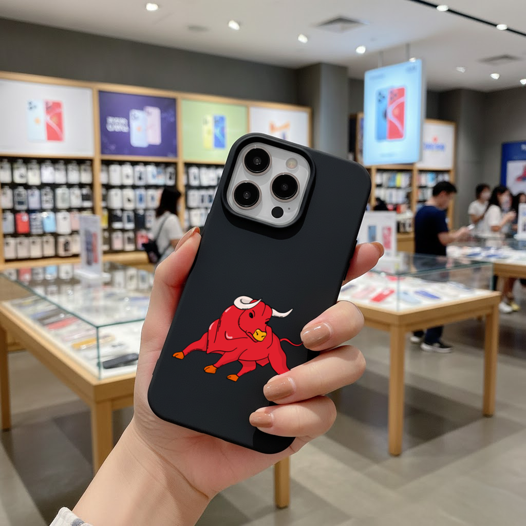 Spanish Red Bull Illustration Inspired by Matador Theme iPhone 16 Pro Max Case