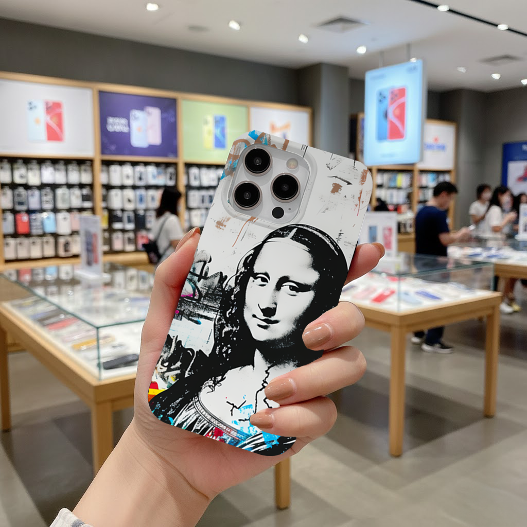 Graffiti Style Modern Mona Lisa Illustration iPhone 16 Pro Max Case