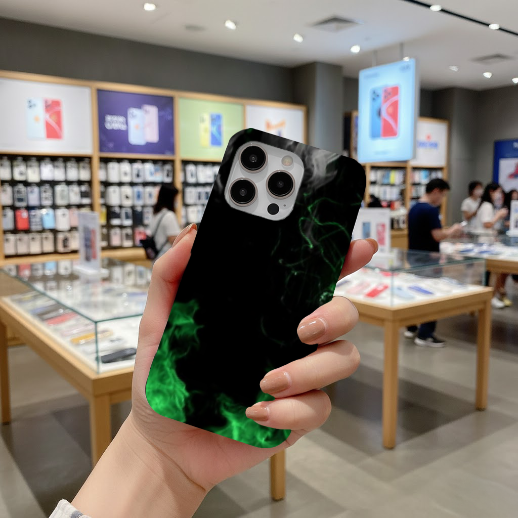 Green and black smokes iPhone 16 Pro Max Case