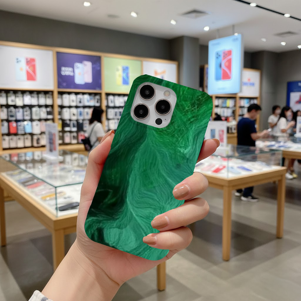 Black and green marbling iPhone 16 Pro Max Case