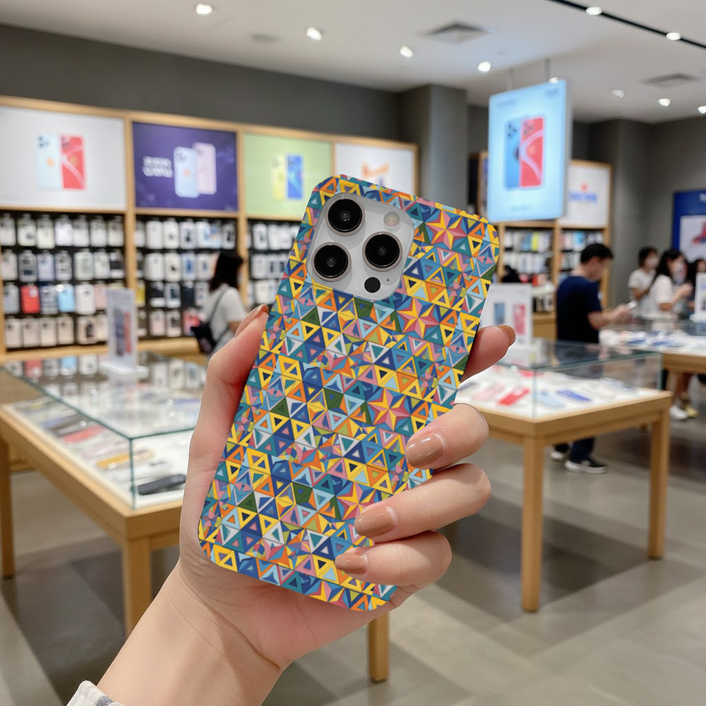 Rainbow triangle pattern iPhone 16 Pro Max Case