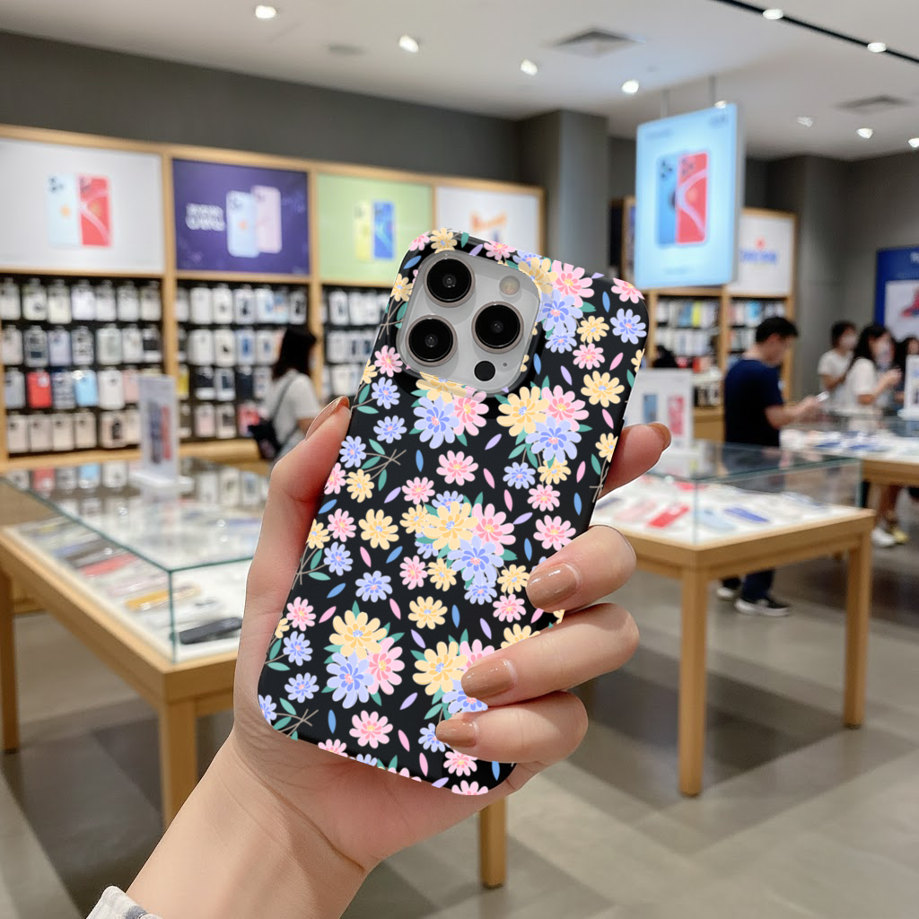 Colorful Pastel Spring Floral Pattern iPhone 16 Pro Max Case