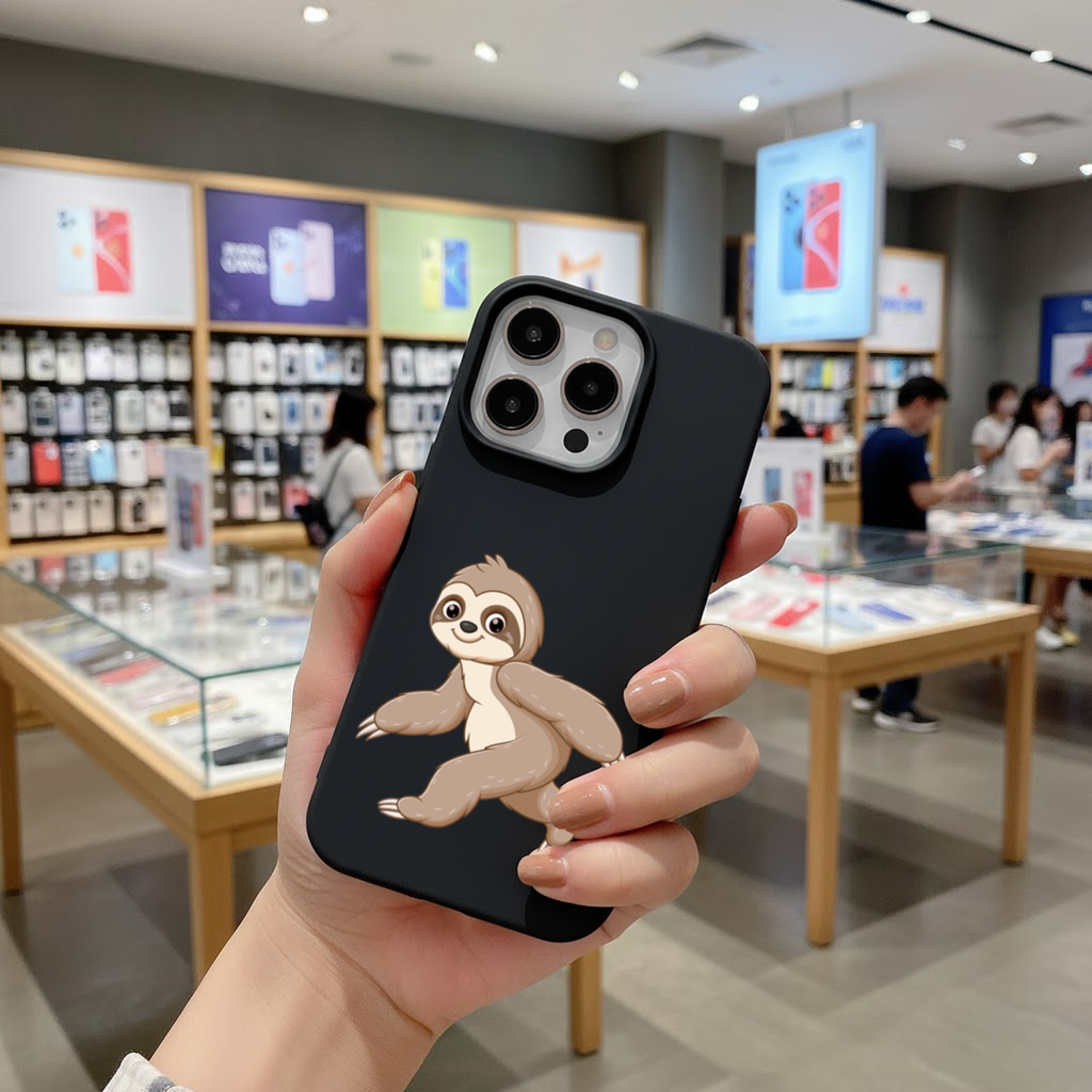 Cute Joyful Walking Sloth iPhone 16 Pro Max Case