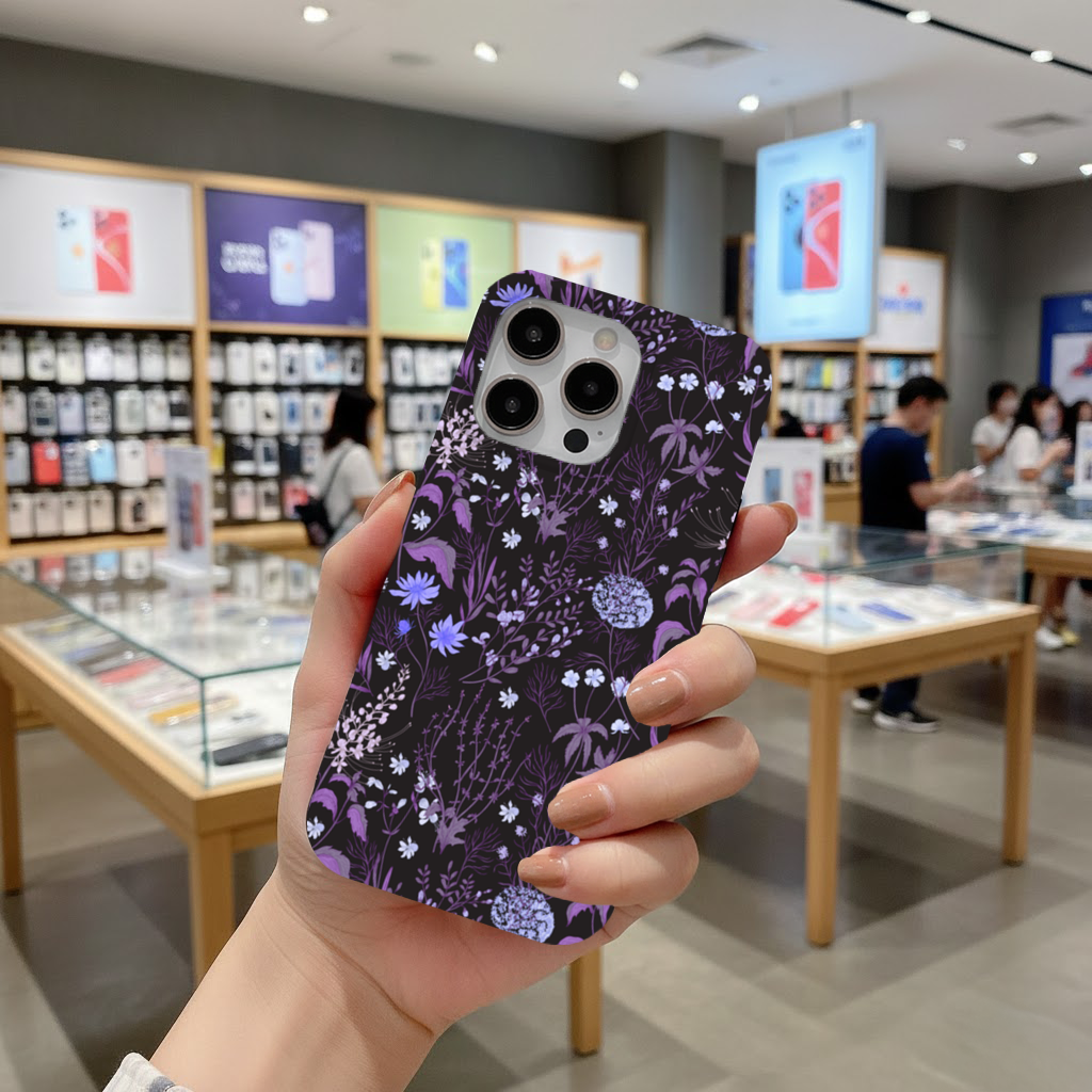 Purple Gothic Botanical iPhone 16 Pro Max Case