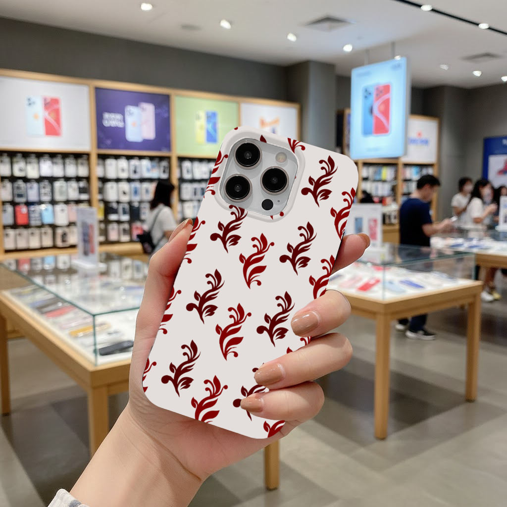 Burgundy Baroque Swirls iPhone 16 Pro Max Case