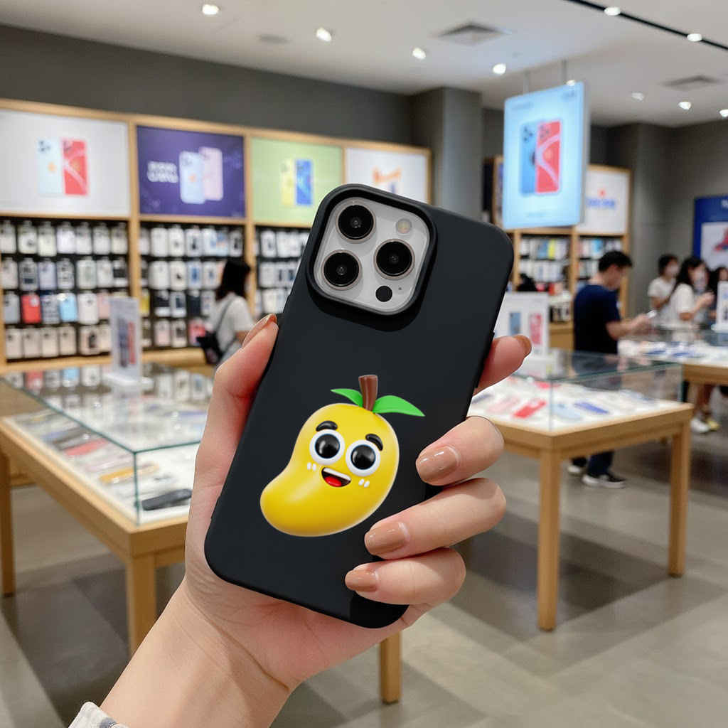 3D Kawaii Mango iPhone 16 Pro Max Case