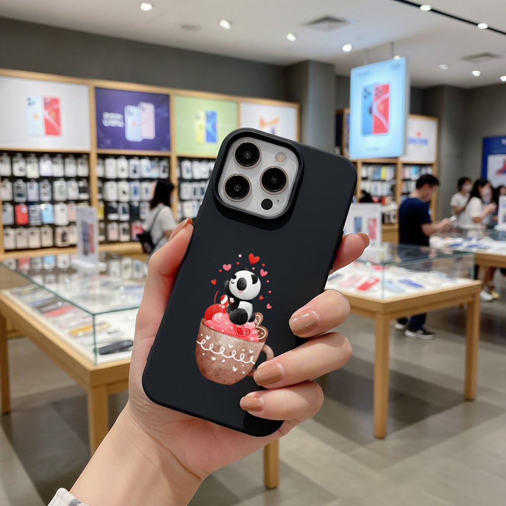 Kawaii Panda Coffee Time iPhone 16 Pro Max Case