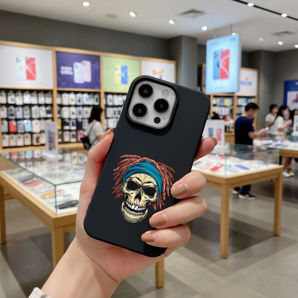 Bandana Dreadlock Skull iPhone 16 Pro Max Case
