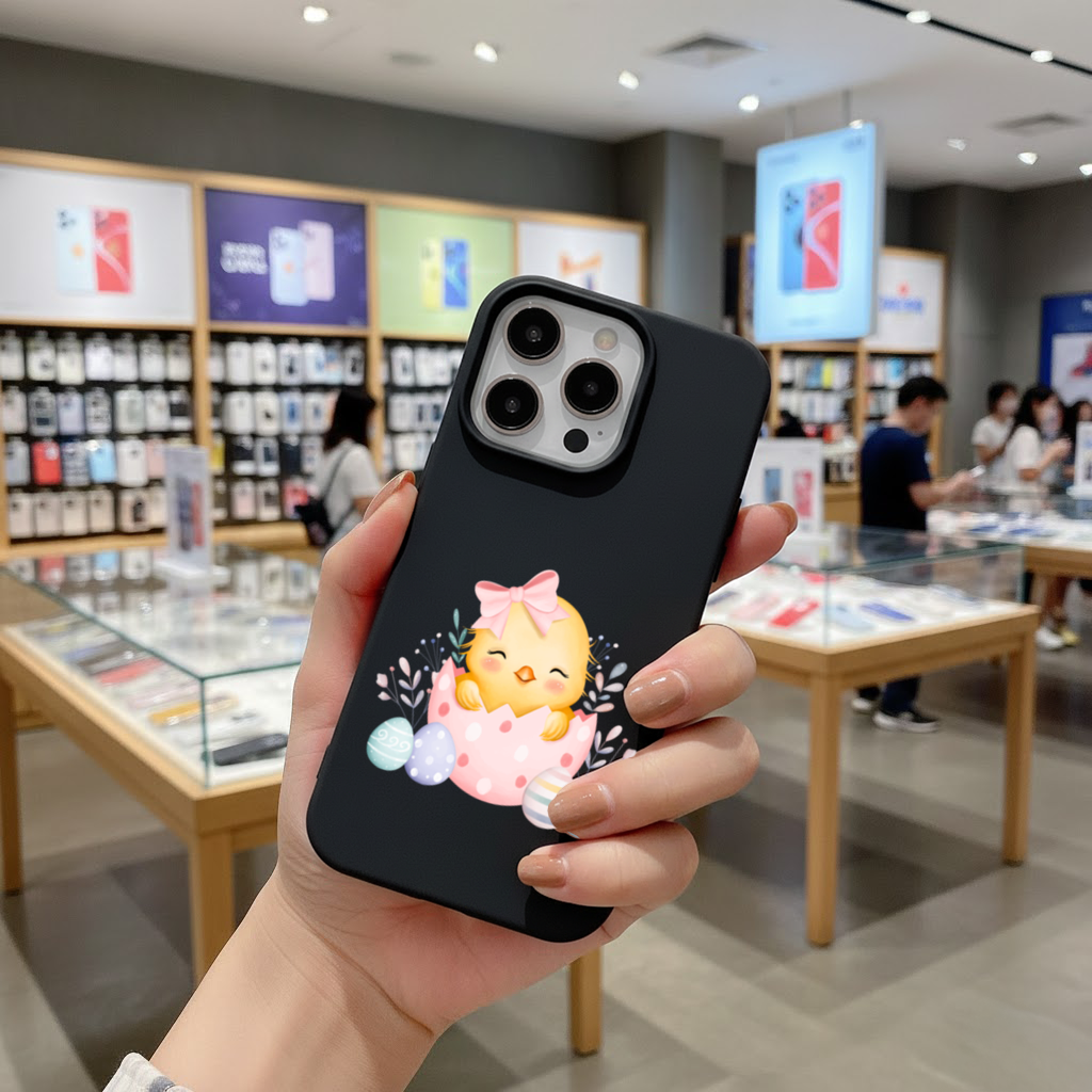 Paskalya Civcivi ve Yumurtalar iPhone 16 Pro Max Kılıfı