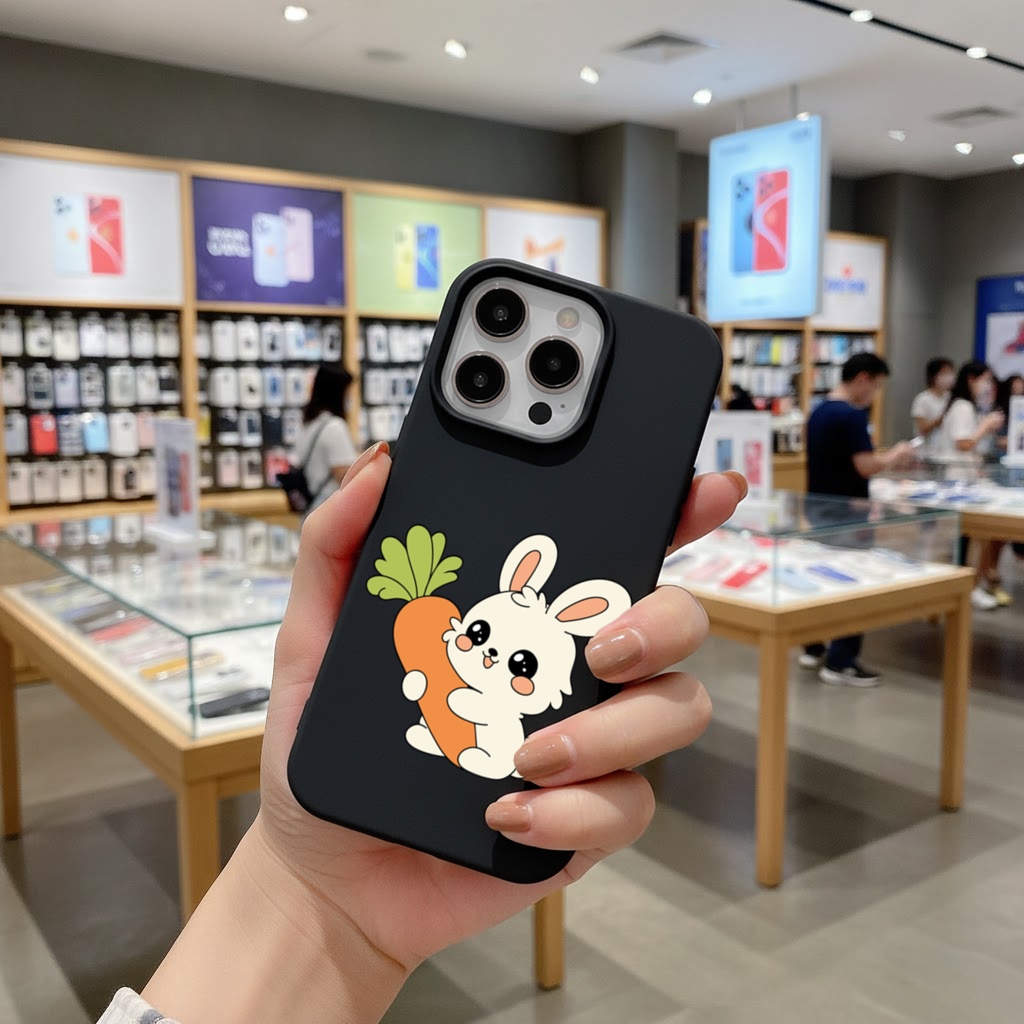 Kawaii Bunny with Carrot iPhone 16 Pro Max Case