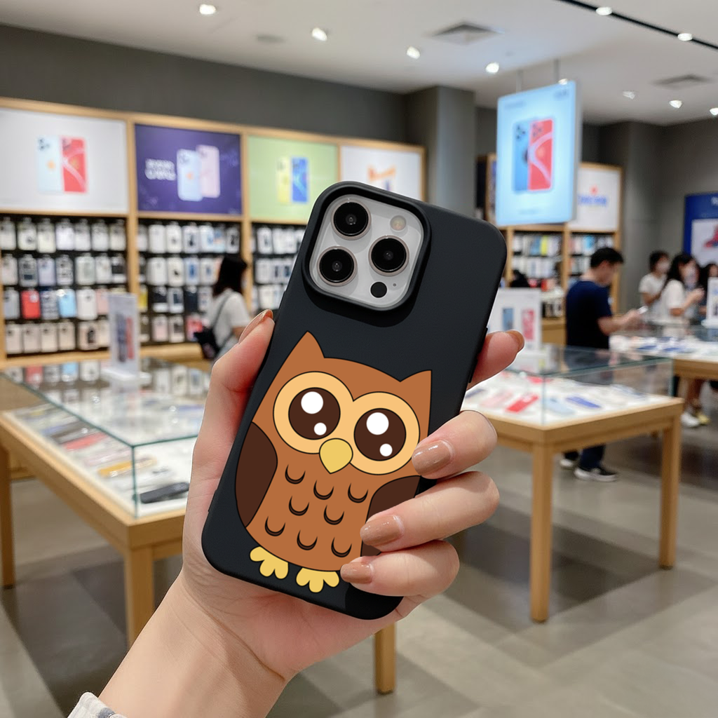 Cute Brown Owl iPhone 16 Pro Max Case