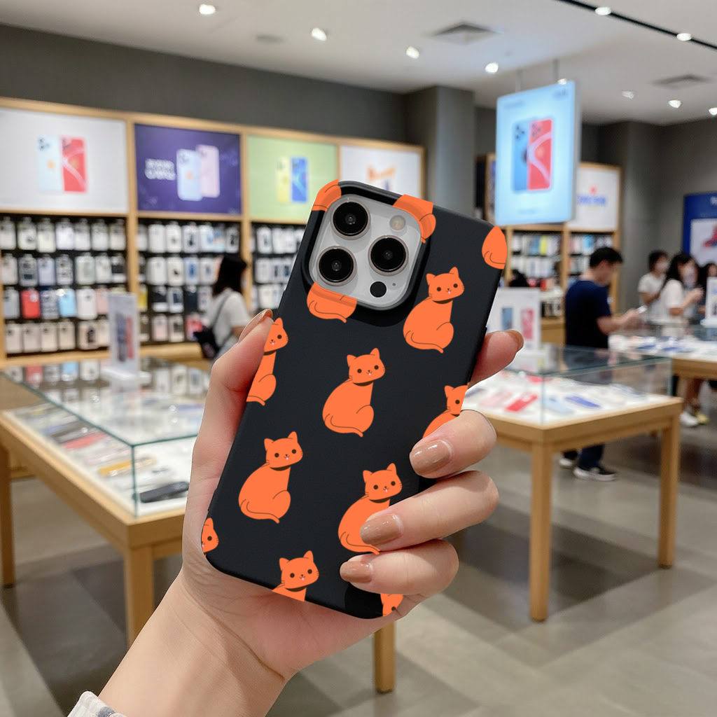 Kawaii Orange Cat Blep iPhone 16 Pro Max Case