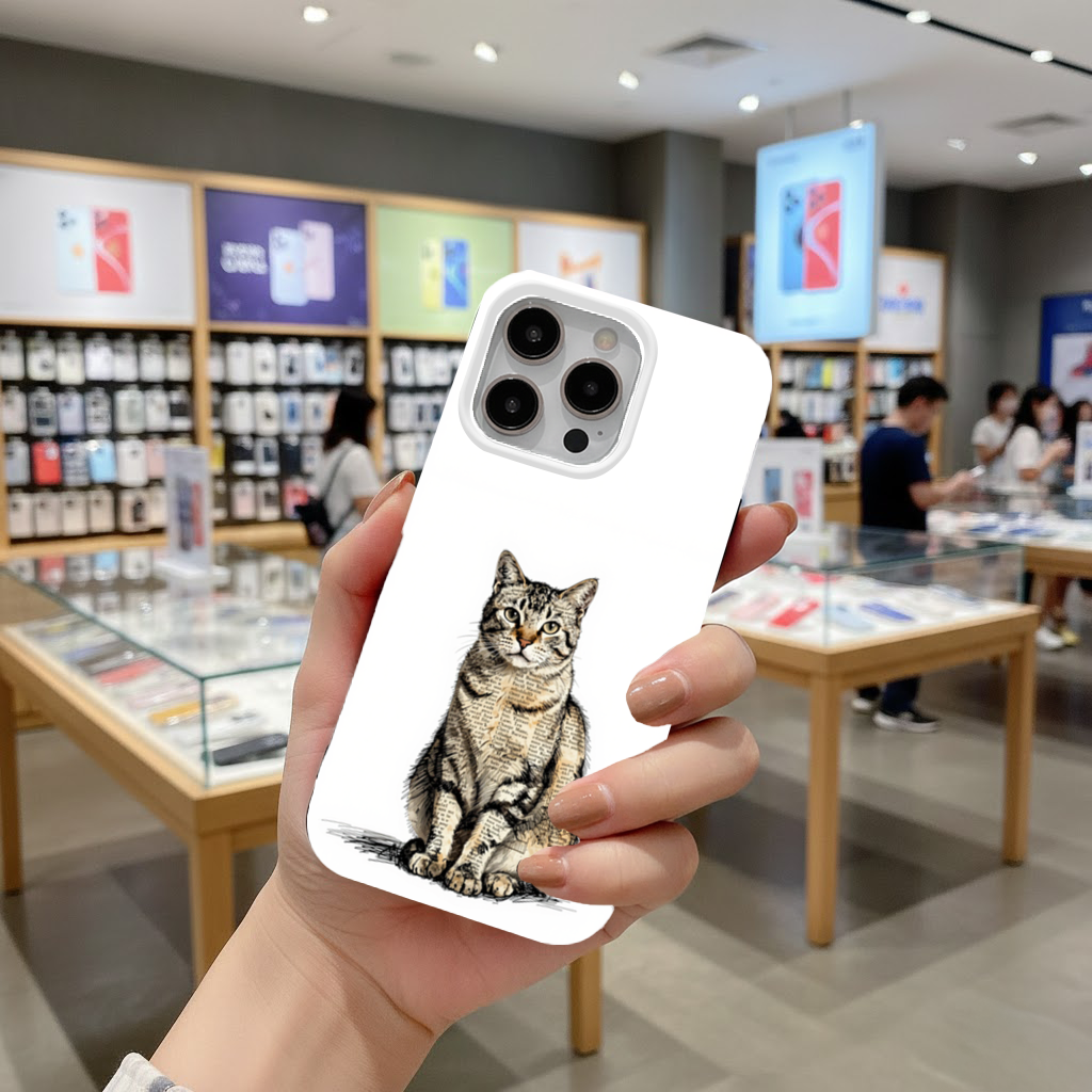 Vintage Newspaper Collage Tabby Cat iPhone 16 Pro Max Case