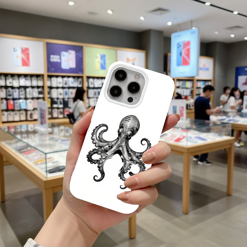 Vintage Newspaper Octopus Kraken iPhone 16 Pro Max Case