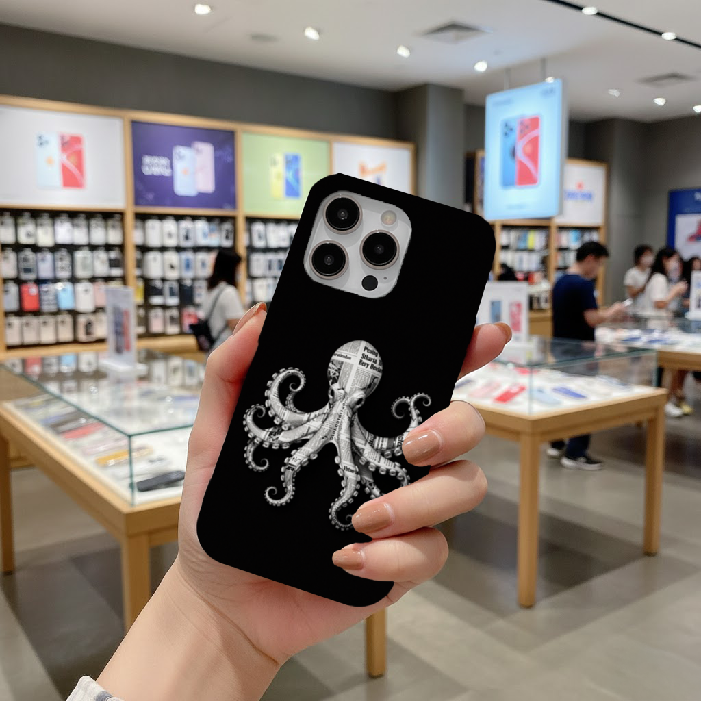 Vintage Newspaper Octopus iPhone 16 Pro Max Case