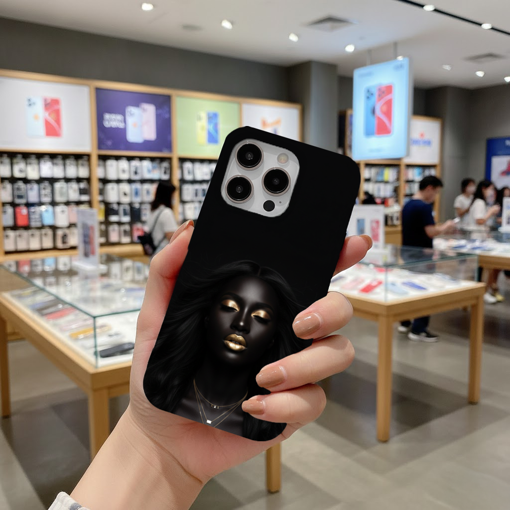 Gold Makeup Black Woman iPhone 16 Pro Max Case