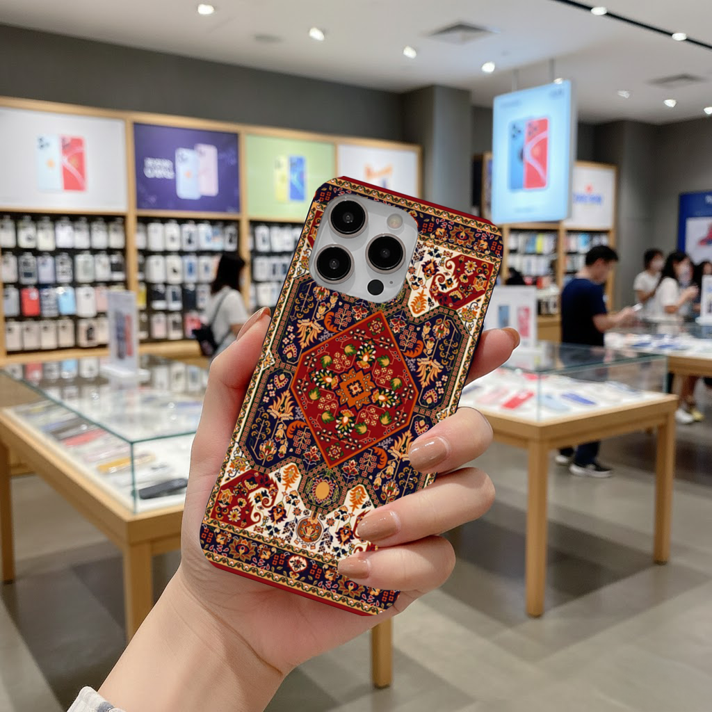 Antique Ethnic Tribal Floral iPhone 16 Pro Max Case