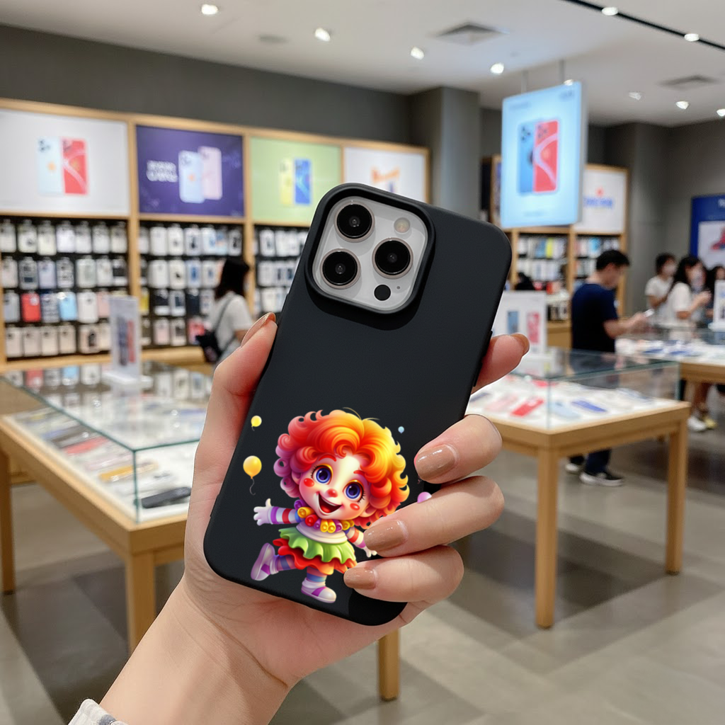 Cute Rainbow Hair Happy Clown iPhone 16 Pro Max Case