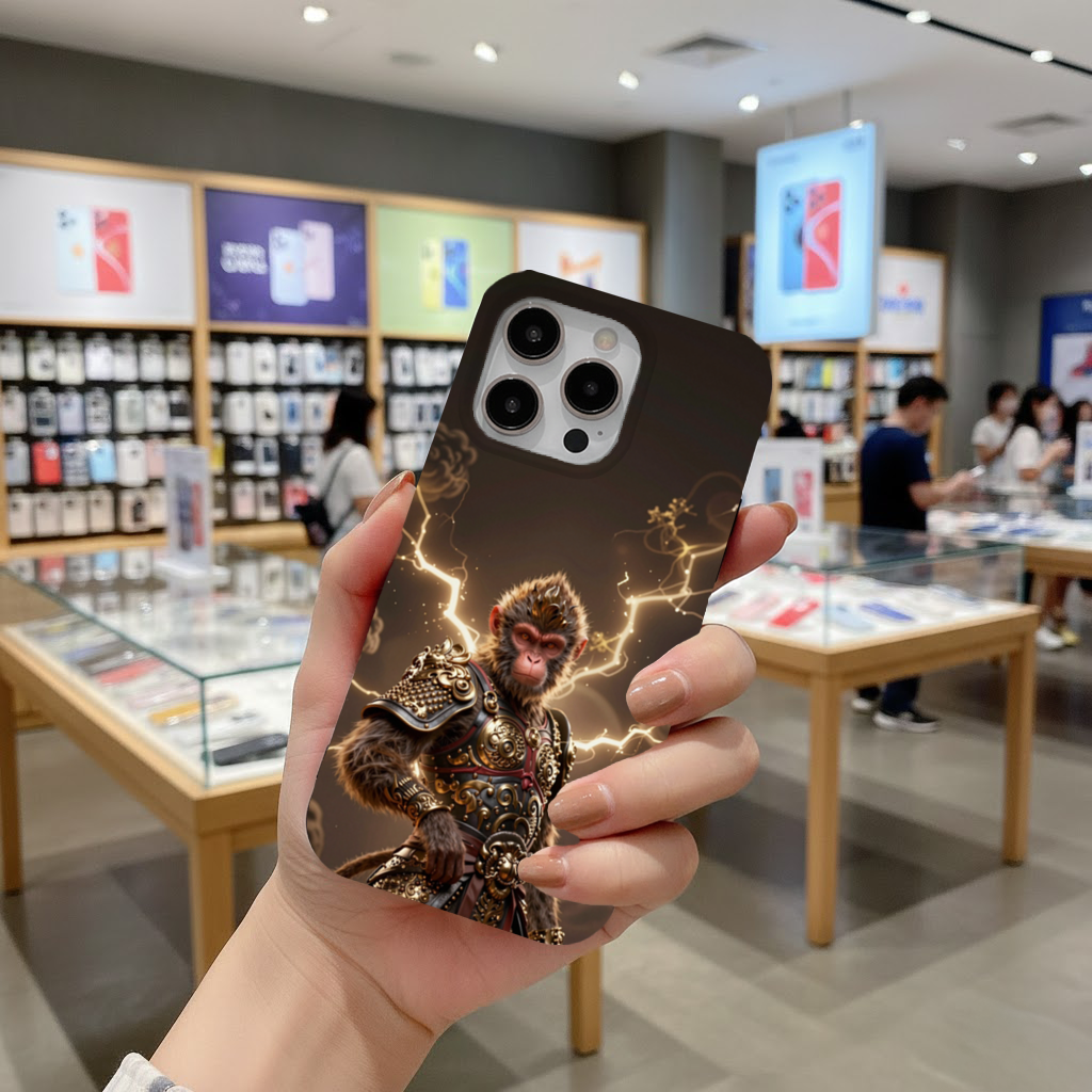 Golden Armored Monkey Warrior iPhone 16 Pro Max Case
