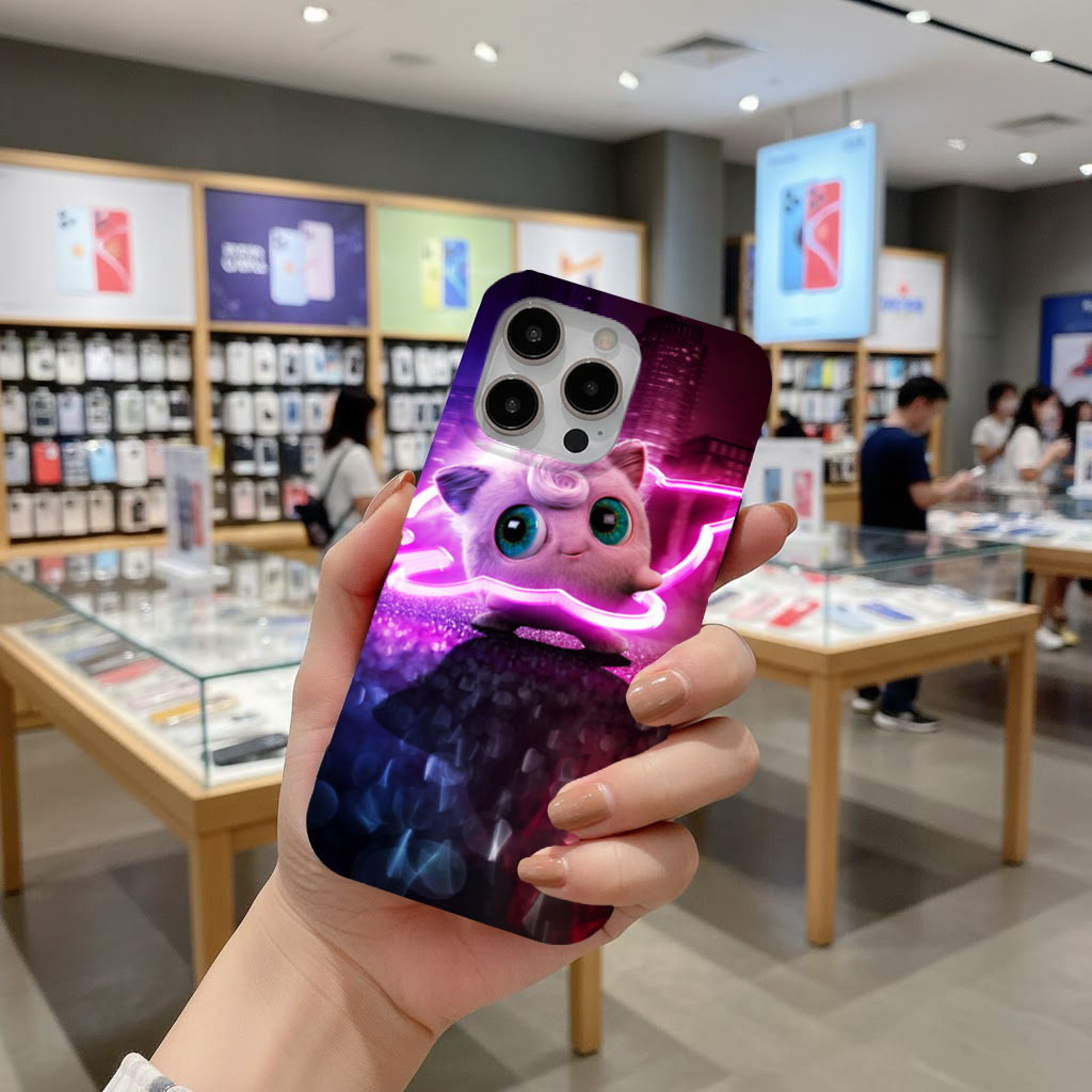 Cyberpunk Pink Fluffy Creature iPhone 16 Pro Max Case