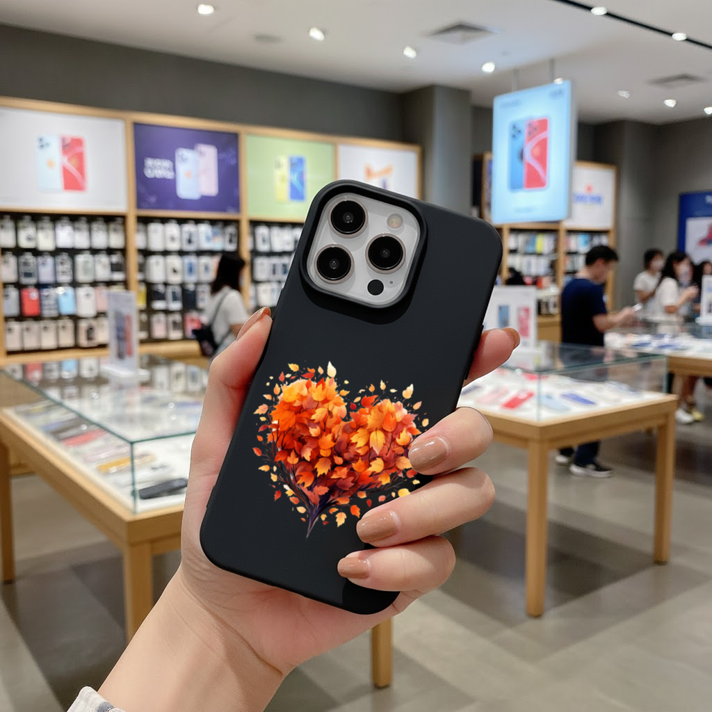 Autumn Leaf Heart iPhone 16 Pro Max Case