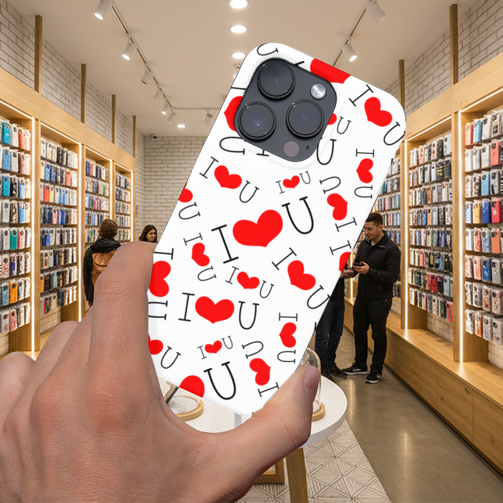 Valentines Day I Love You Heart Pattern Romantic Design iPhone 16 Pro Max Case