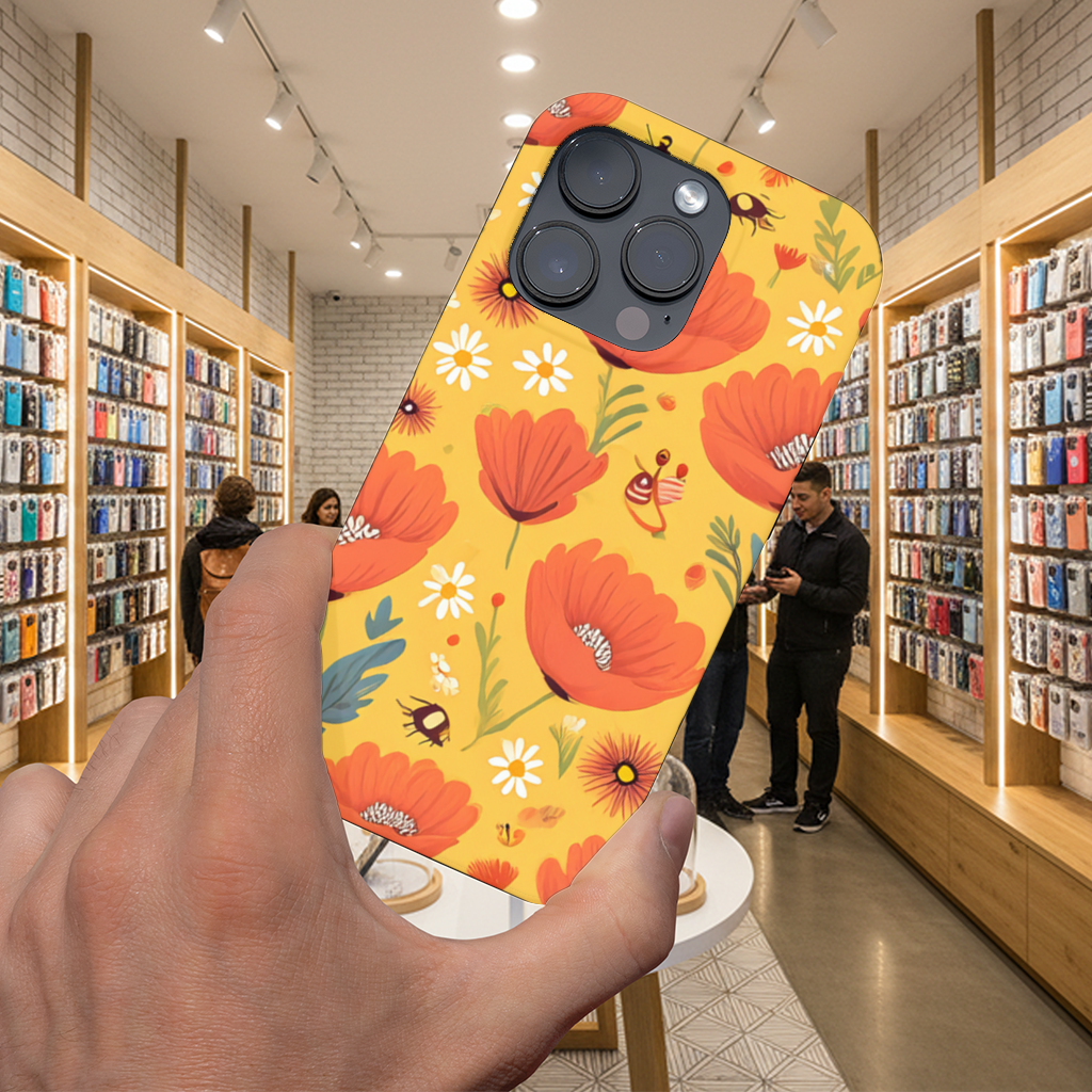 Floral Insect Pattern Colorful Design iPhone 16 Pro Max Case