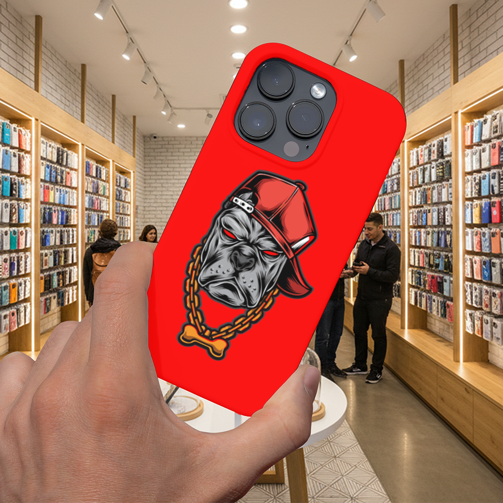 Hip Hop Style Gangster Dog Illustration iPhone 16 Pro Max Case