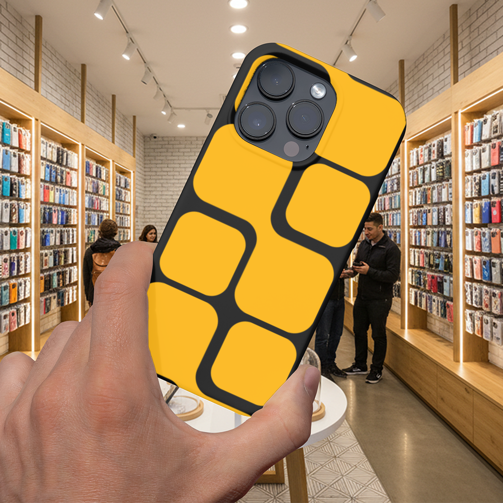 Yellow Geometric Labyrinth and Modern Abstract Pattern iPhone 16 Pro Max Case